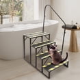 thumbnail image 3 of 4 Steps Ladder W/ Handrails Swimming Pool Ladder Above Ground Stair Step Stool Ladder, 3 of 20