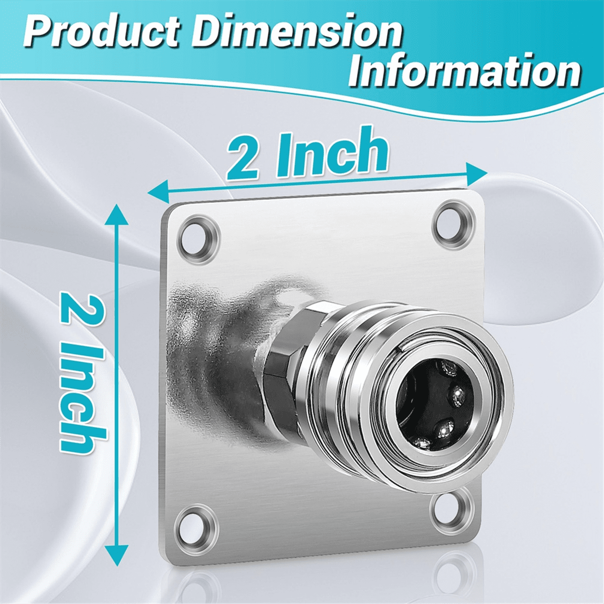 Pressure Washer Foam Cannon Holder, 1/4inch Quick Connect Automatic Foam Cannon Mount, Stainless Silver Metal