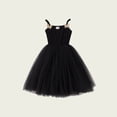 thumbnail image 4 of Robe Fille Enfants Tout-Petits Filles Été Robe Princesse en Maille Unie Sans Manches Plage Fête Robe Décontractée Robe Fille Noire 2 Ans-3 Ans, 4 of 5