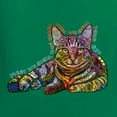 thumbnail image 2 of First We Still Your Heart Then Your Bed | Funny Neon Colorful Cat | Dean Russo Art Animal Lover Mens Long Sleeve Shirt, Kelly, X-Large, 2 of 6