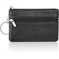 thumbnail image 1 of Cartera pequeña de piel para mujer, mini cartera de piel Mini cartera pequeña con llavero y 3 compartimentos, 1 of 5