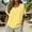 Yellow plus size tunic tops a1, variant on MORESEC Women Cotton Linen Plus Size Short Sleeve Plaid Tunic Tops Round Neck Casual Loose Tee Shirts Summer Vacation Beach Clothes, Yellow L