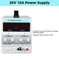 thumbnail image 2 of Yescom DC Power Supply Variable 30V 10A Adjustable High Precision Digital w/Power Cord 110V AC, 2 of 9
