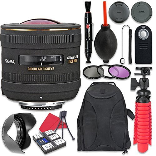 Sigma 4 5mm F2 8 Ex Dc Hsm Circular Fisheye Lens For Nikon F Accessory Bundle Walmart Com Walmart Com