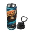 thumbnail image 2 of Daiia Colorful Flower Sea Turtle Printed 18 OZ Sports Insulated Kettle Drinking Cup Water Bottle Stainless Steel Kettle Portable Cup For Gym, 2 of 7