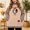 A1-Khaki, variant on Womens Pet Pouch Hoodie Small Pet Carrier Sweatshirt Adjustable Hem with Zipper Pouch Long Sleeve Cute Graphic Hooded Fleece Pullover Fall Winter Tops for Women Loose Fit Casual