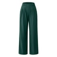 thumbnail image 3 of vigerkar Womens Solid Straight Tube Loose Streetwear Stretchy Palazzo Pants Women Baggy Joggers Pants Light Green, L, 3 of 9