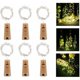 thumbnail image 2 of Juego de 6 guirnaldas de luces navideñas con forma de tapa de botella, luces LED decorativas con batería, 1 m, 20 LED, cadena de alambre plateado para decoración navideña de fiestas en el hogar, 2 of 6