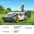 thumbnail image 2 of Mowrator S1 4WD 18Ah Remote Control Lawn Mower, All-Season Yard Care, 75% (37°) Slope Climbing, with Leaf Shredding Vacuum, 21" Width, 1.5–4.3" Cutting Height, Up to 1.12 Acres, 2 of 8