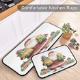 thumbnail image 5 of 2-Piece Kitchen Rugs Set Non-Slip Mats Carpet Floor for Kitchen, Bathroom (19.7"x27.6" & 19.7"x47.2") Santa Claus Holding Gifts, 5 of 7