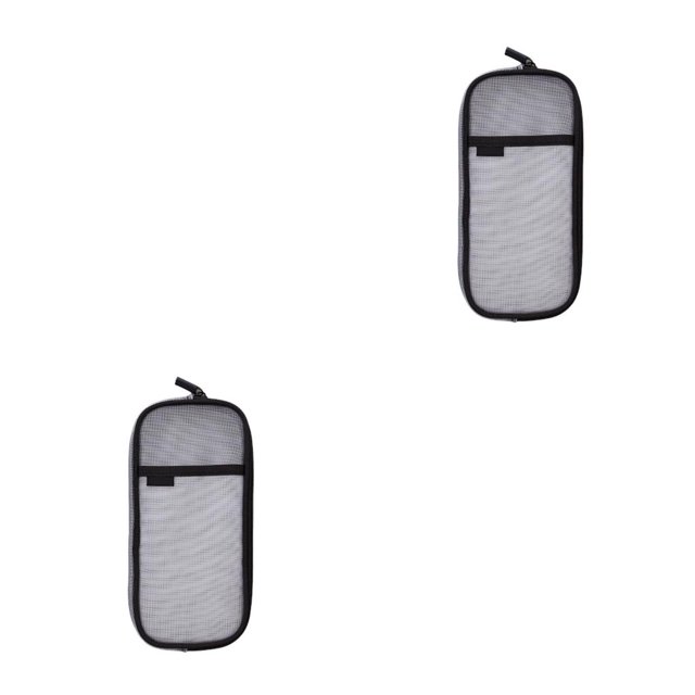 Estuche transparente Ounissouiy para lápices organizador de papelería 2Conjunto Blanco negro