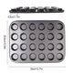 thumbnail image 2 of Molde antiadherente para 24 mini muffins con asas extendidas para un agarre fácil, de acero al carbono para una cocción uniforme, apto para lavavajillas (negro), 2 of 5