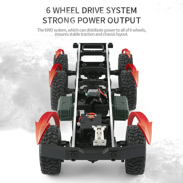 Trucks Remote Control Car, 6WD High-Speed Electric Toy Truck for Boys 2.4Ghz Off Road Remote Control Vehicle with Headlights