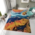 thumbnail image 3 of Dreammotif Colorful Painting Themed Modern Area Rug for Living Room - 4 x 6 ft Machine Washable, Thin, Non Slip Backing Carpet, 3 of 8