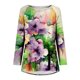 thumbnail image 4 of Ichuanyi liquidación mujer clásica flores estampadas tops sueltas camisetas de manga larga blusa tripulación ICHUANYI WER202308241253, 4 of 5
