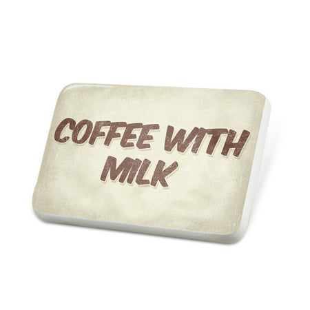 Porcelein Pin Coffee with milk Coffee, Vintage style Lapel Badge – NEONBLOND