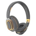 thumbnail image 2 of Bluetooth headphones with up to 40 hours battery, microphone for call, foldable and comfortable, Android and iOs compatible - Dark Gray, 2 of 9