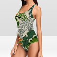 thumbnail image 4 of Danhjin Women's Slimming One Piece Swimsuits Floral Printed Tummys Control Bathing Suit Halter Retro Monokini for Big Busted Curvy Women, 4 of 6