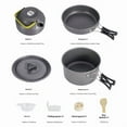 thumbnail image 4 of Camping Cooking Set Camping Cookware Outdoor Cookware Set Pots Tourist Dishes Travel Portable Teapot Picnic Tableware, 4 of 7