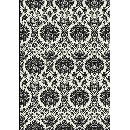 Milliken Black White Area Rugs Contemporary Uptown Damask Flowers Medallions Rug Milliken Black White Area Rugs Contemporary Uptown Damask Flowers Medallions Rug