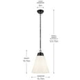 thumbnail image 5 of 52662BK Kichler Lighting Marsailli - 1 Light Pendant-19.75 Inch Tall and 15.75 Inch Wide-Black Finish-Cased Opal Glass Color, 5 of 7