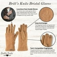 thumbnail image 2 of Britt's Knits Bristol 2-in-1 Faux Suede Fingerless Gloves, Tan (Women's), 2 of 9