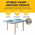 thumbnail image 4 of Coastal Octopus Blue Table Cloths for 6 Foot Rectangle Tables, Summer Beach Nautical Coral Starfish Patio Waterproof Elastic Fitted Tablecloths, Washable Rectangular Table Cover for Camping, 4 of 8