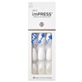 thumbnail image 1 of Uñas Postizas KISS imPRESS Mani Sin Pegamento Blancas con Brillo, 1 of 4