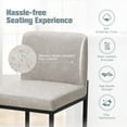 thumbnail image 4 of SUMMIT LIVING 24 inch Bar Stools with Back Set of 2 for Kitchen Dining, Faux Leather Counter Stools, White, 4 of 6