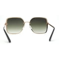 thumbnail image 4 of Womens Rhinestone Rimless Rectangular Mod Butterfly Sunglasses Gold Green, 4 of 4