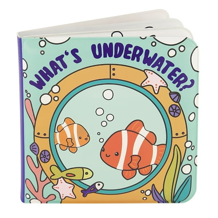 Infantino Color Reveal Bath Book: Underwater Adventure Theme, Water-Activated Color and Soft Durable Design, Bath Time Toy, Unisex