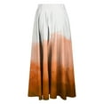 thumbnail image 5 of Maoxin Skirts for Women Women's Casual Flowers Printed line Elastic Waist Skirt ,Orange,XL, 5 of 5