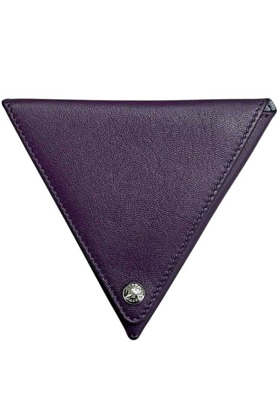 Pre-Owned Loewe coin case, purple leather, 101103 LOEWE