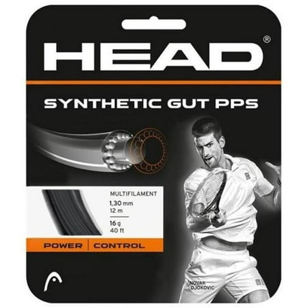 Head Synthetic Gut PPS Tennis String Multifilament Black 16g (Best Tennis Strings For Spin)