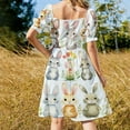 thumbnail image 3 of Rabbit Short Sleeved Dress Summer Dresses Birthday Dress for Women Luxury 2025 Dress Party Night, 3 of 6