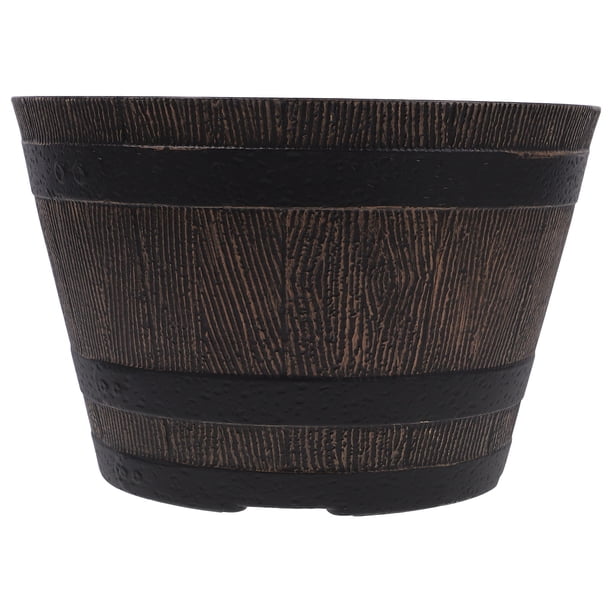 GOOHOCHY Capas de flores del hogar Garden Bonsai Plantador Resin Plantador de macetas Plantas decorativas Pot para balcón de jardín