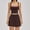 Brown, variant on PISONIC Women 2 Piece Tennis Dress Cross-Back Tank Top with High Waisted Workout Skorts Skirt Set Yoga Golf Athletic Outfits Set