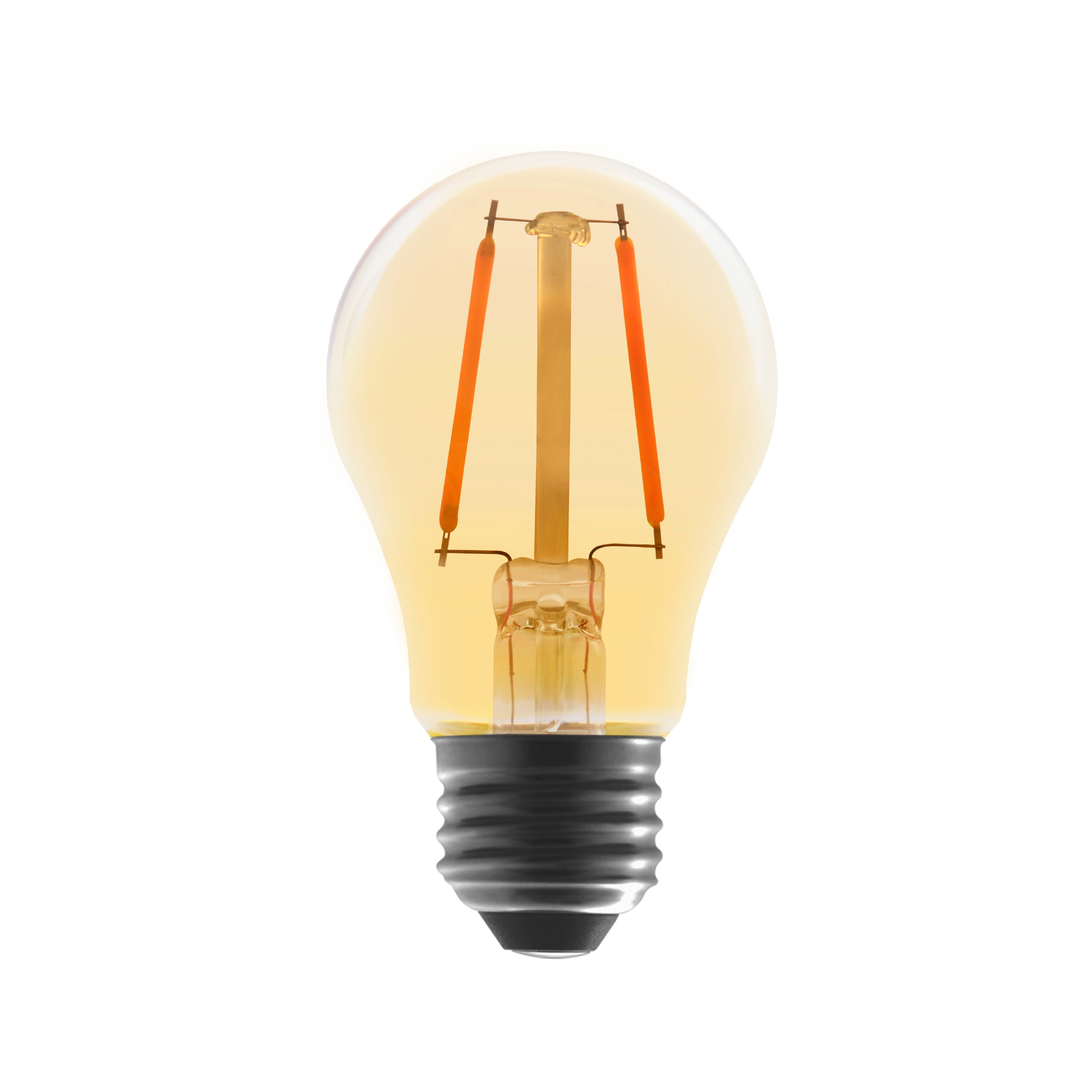 Better Homes & Gardens A15 Vintage LED Amber Light Bulb, 25W Equivalent, E26, Dim - 2 Pk