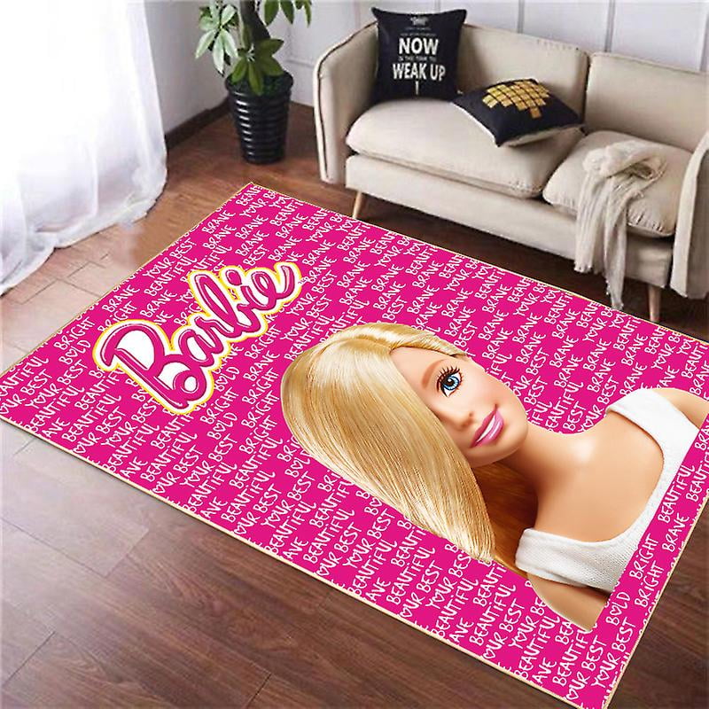 Pink Barbie Princess Area Rugs Carpets Anti skid Home Living Room Kids Bedroom Floor Mats Non slip 3d Print Walmart