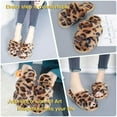 thumbnail image 5 of Ginisom Women's Fuzzy Slippers Cross Band Fluffy Open Toe House Slide Slipper, 5 of 6