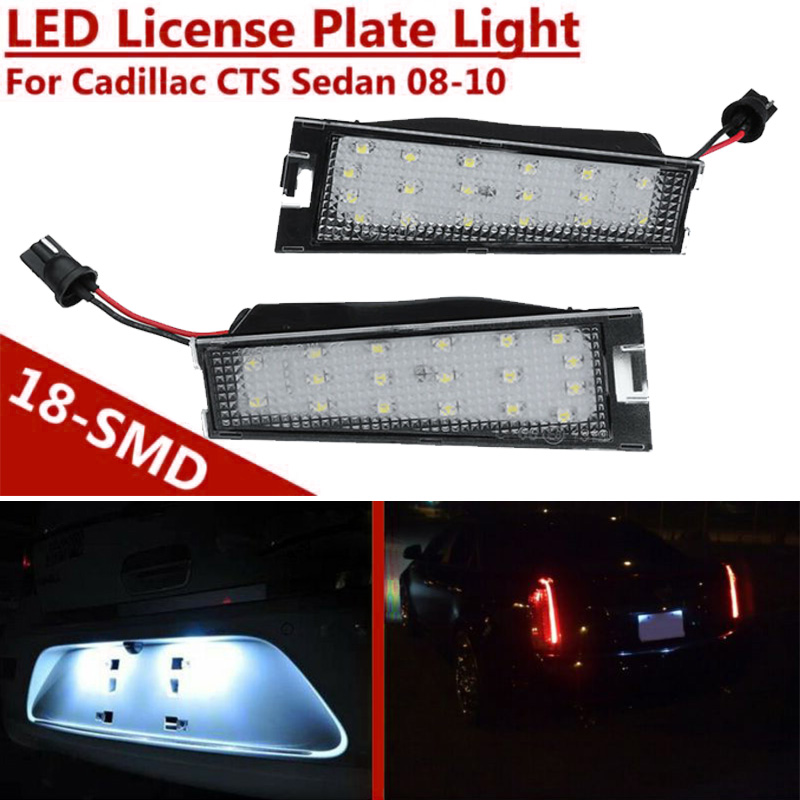 1Pair 18SMD LED License Plate Light Lamp for Cadillac CTS 4Door Sedan