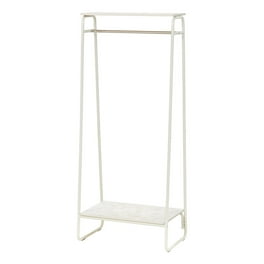 IRIS USA Clothes Rack with 1 Metal Shelf Freestanding Clothing Racks for Hanging Clothes Easy to Assemble Standing Metal Sturdy Garment and Accessories Rack Small Space Storage Solution White Walmart....