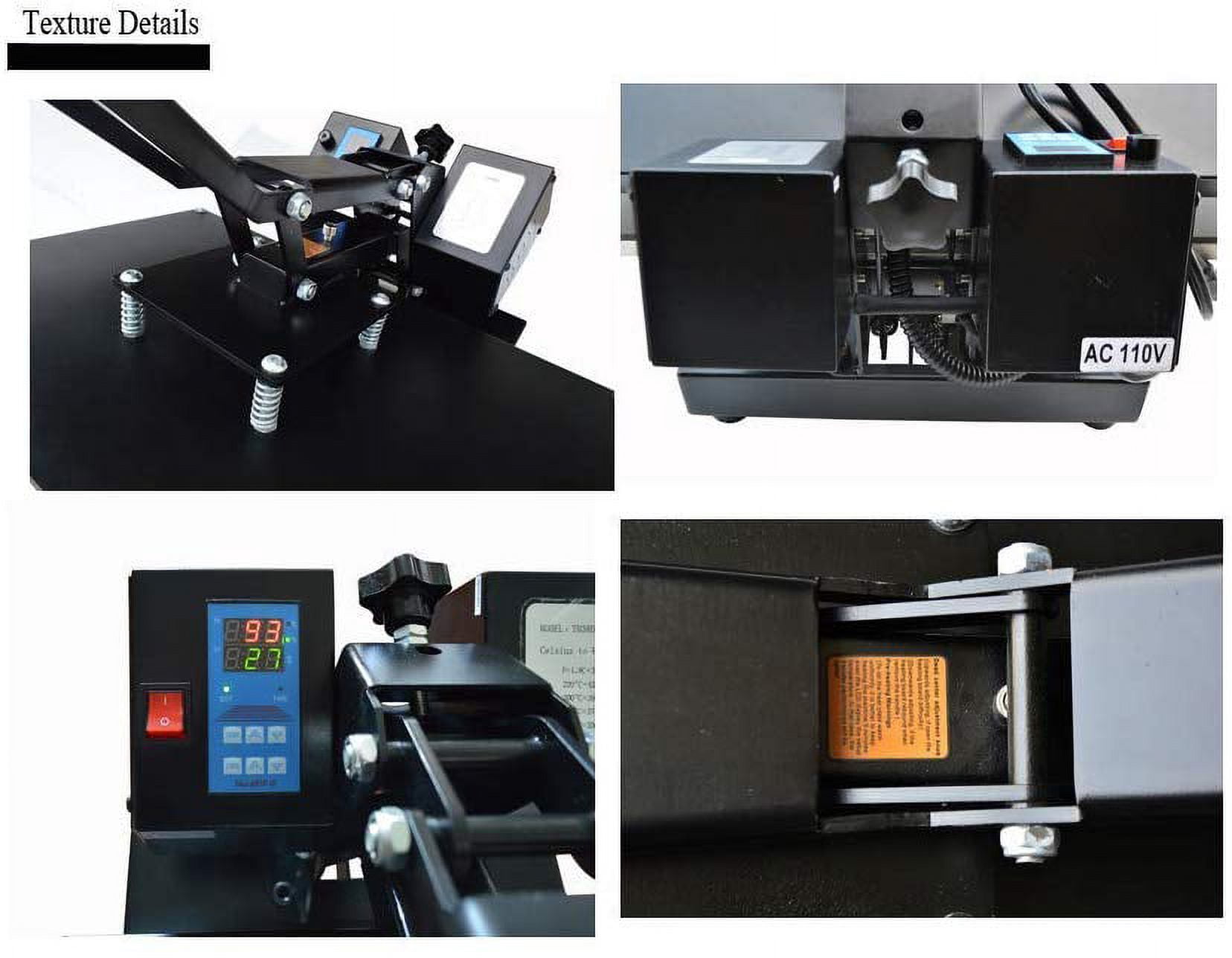 INTBUYING Flat Heat Press Machine,with Transfer Paper Inks T-shirt Start-up Kit for DIY T-shirt Transfer