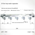 thumbnail image 4 of DN15 Copper tap water tap valve with one in and two out Two-way Three-way four-way five-way six-way water separator, 4 of 5