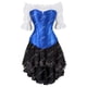 thumbnail image 3 of Falda bustier con corsé Steampunk y blusa, corsés burlescos sexys, corpiño vasco, vestidos elegantes con corpiño, trajes, disfraz de cosplay, 3 of 5