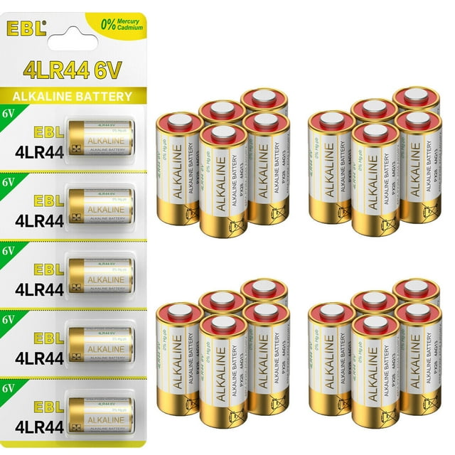 EBL 20Pack 4LR44 Batteries 4A76 L1325 A544 4G13 K28A 6V Alkaline