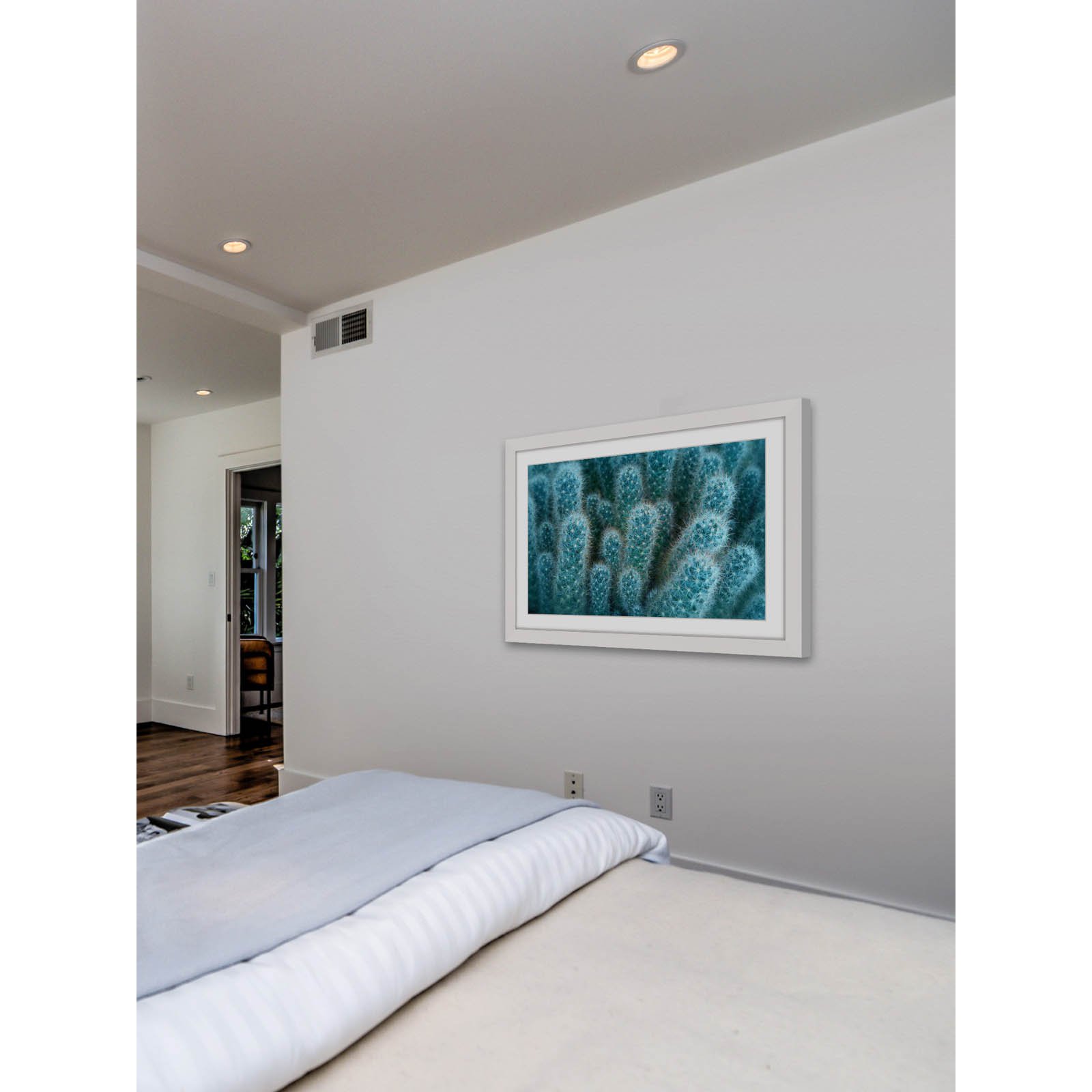 Marmont Hill "Soft Blue Cacti" Framed Painting Print
