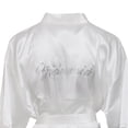 thumbnail image 3 of Vestido de Novia de La Dama de Honor Del Traje de Baño Del Satén de Seda de La Dama de Honor Del Vestido de Noche Del Kimono , Blanco SG Soledad Albornoces de novia de la boda, 3 of 8