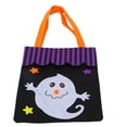 thumbnail image 4 of Bolso de mano de Halloween, tela no tejida, truco o trato, decoración para fiesta en casa, bolso de almacenamiento (fantasma), 4 of 8