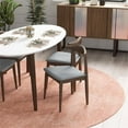 thumbnail image 5 of Aslan Modern Solid Wood Walnut Oval Dining Room Table and Chair Set for 4, 5 of 6